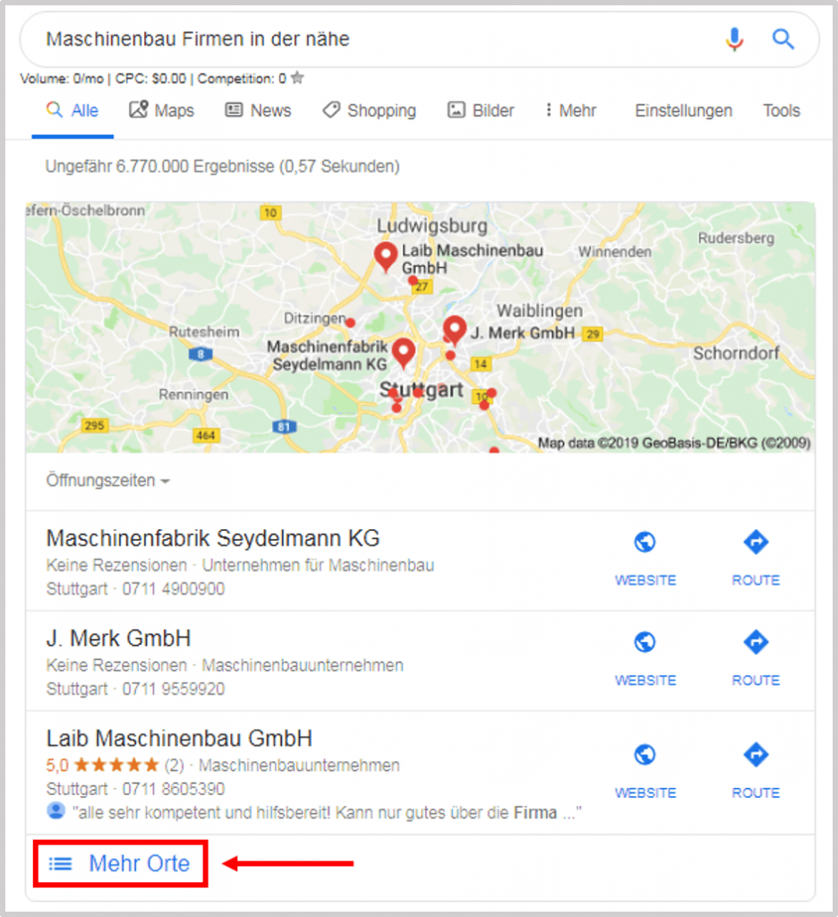 Google near me hack