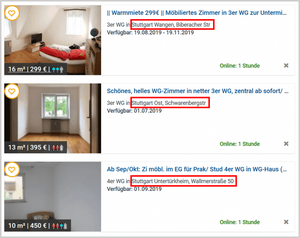 WG-Gesucht Offers